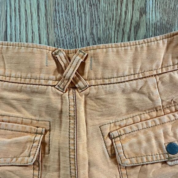 Free People Women's Orange Frayed Edge Shorts 0 - Picture 5 of 9